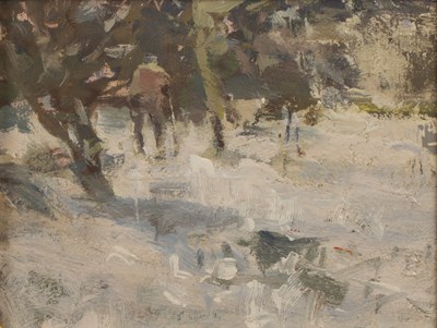 Lot 427A - William Dealtry (1915-2007) A figure in a snow...