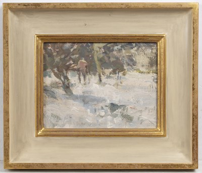 Lot 427 - William Dealtry (1915-2007) A figure in a snow...