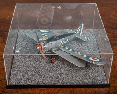 Lot 318 - A model of a Bristol Bulldog plane, in a...