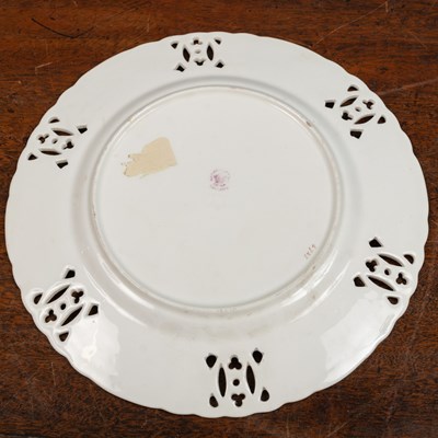 Lot 43 - A porcelain hand painted plate decorated with...