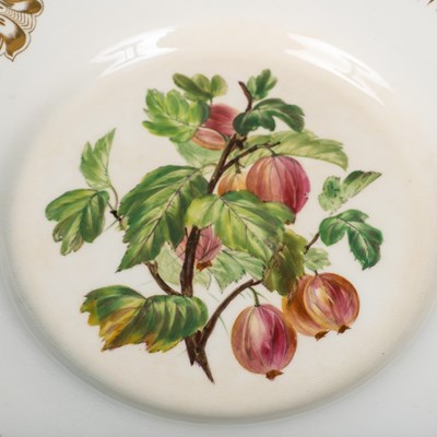 Lot 43 - A porcelain hand painted plate decorated with...