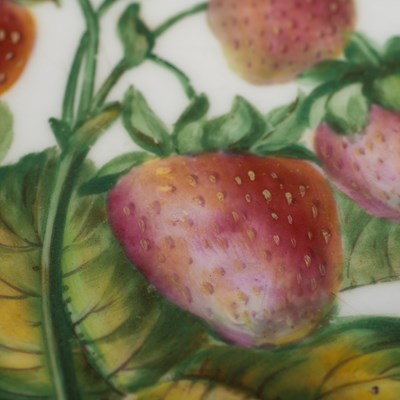 Lot 43 - A porcelain hand painted plate decorated with...