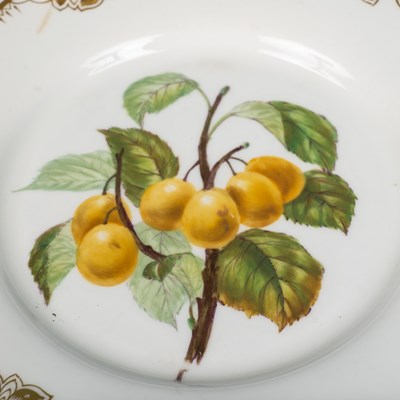 Lot 43 - A porcelain hand painted plate decorated with...