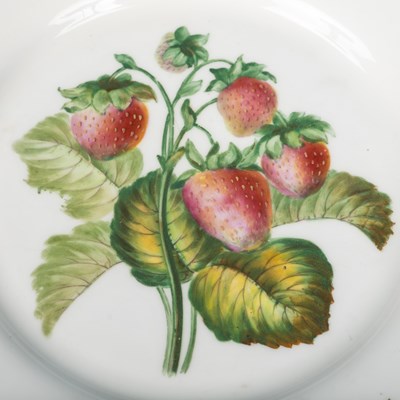 Lot 43 - A porcelain hand painted plate decorated with...