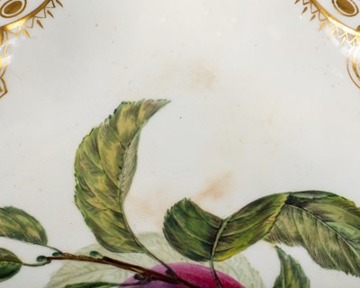 Lot 43 - A porcelain hand painted plate decorated with...