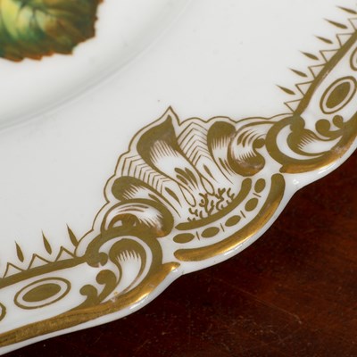 Lot 43 - A porcelain hand painted plate decorated with...