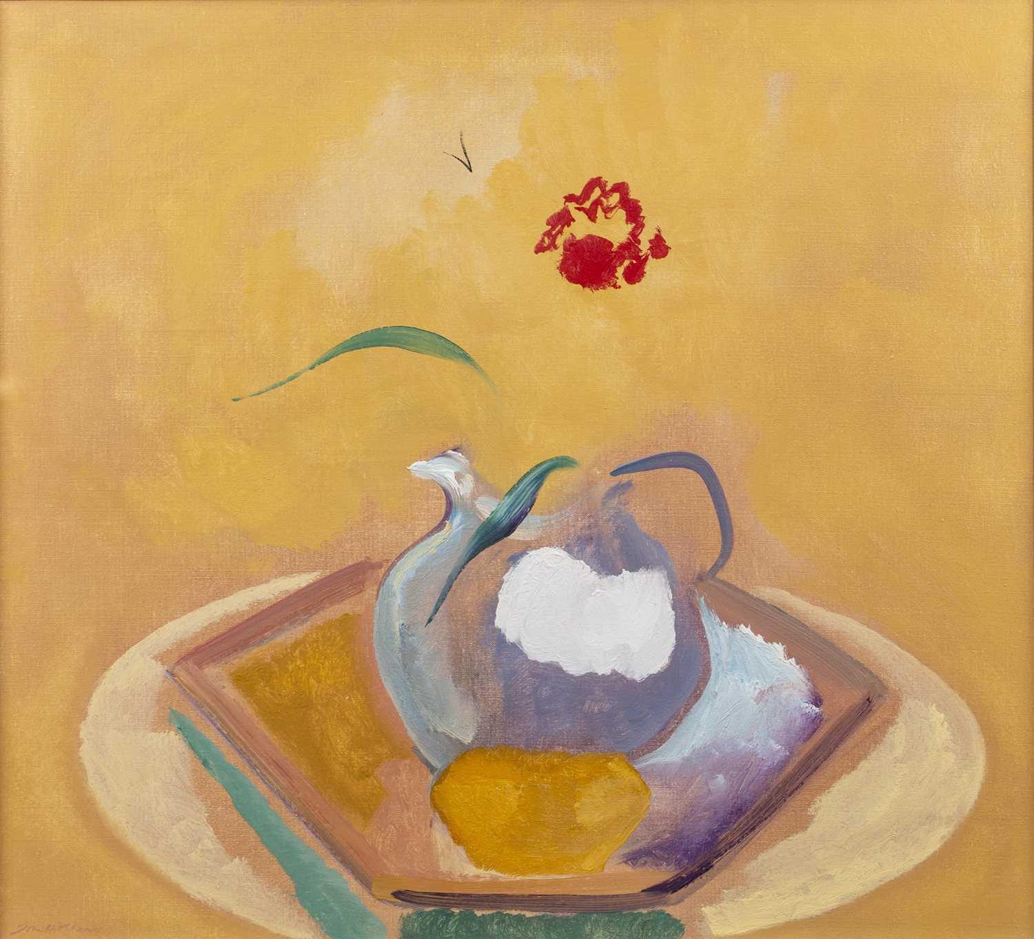 Lot 292 - John Hitchens (b.1940) Red Flower, Yellow...