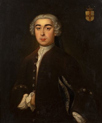 Lot 454 - English school (early 18th century) Portrait...