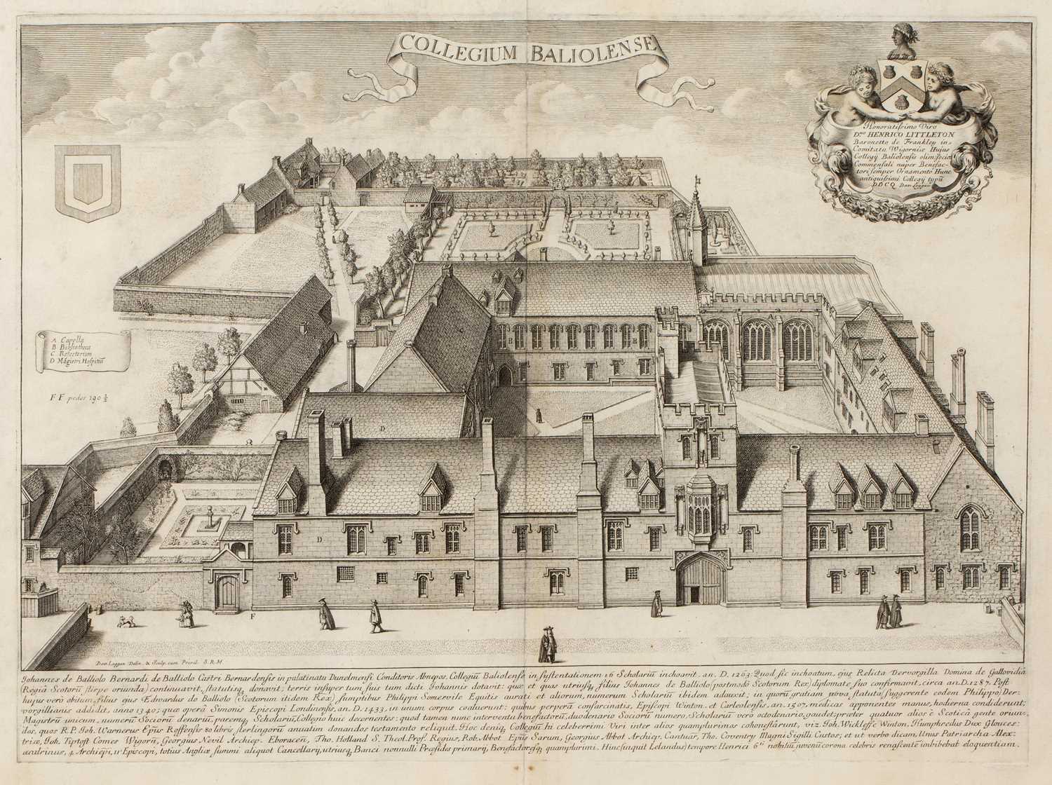 Lot 47 - David Loggan (1634-1692) Balliol College,...
