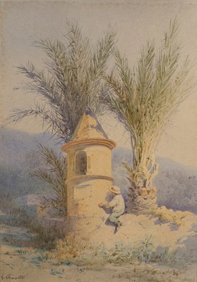 Lot 505 - G * Pinotti (19th century) Italian landscape...