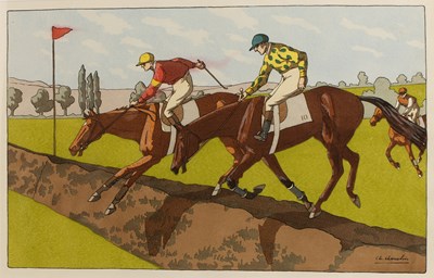 Lot 507 - Charles Ancelin (1863-1940) Racing scenes, a...