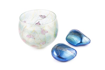 Lot 720 - Siddy Langley (b.1955) Bowl, 1990 iridescent...