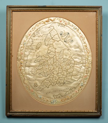 Lot 261 - A Regency silk work map sampler