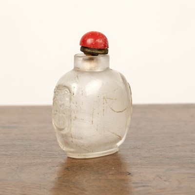 Lot 215 - Rock crystal snuff bottle Chinese, late 19th...