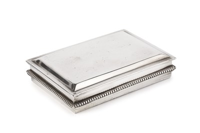 Lot 550 - An Edwardian silver rectangular small...