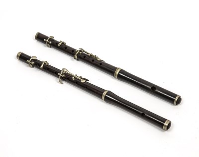 Lot 138 - A Miller Browne five key marching flute, 39cm;...