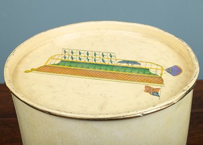 Lot 55 - A Fornasetti style tin, with a whimsical...