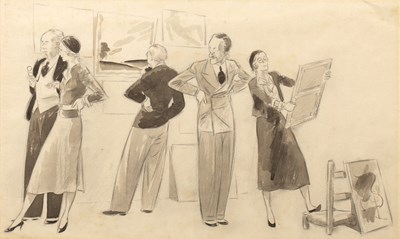 Lot 534 - Ernst Dryden (1887-1938) The Art Connoisseurs,...