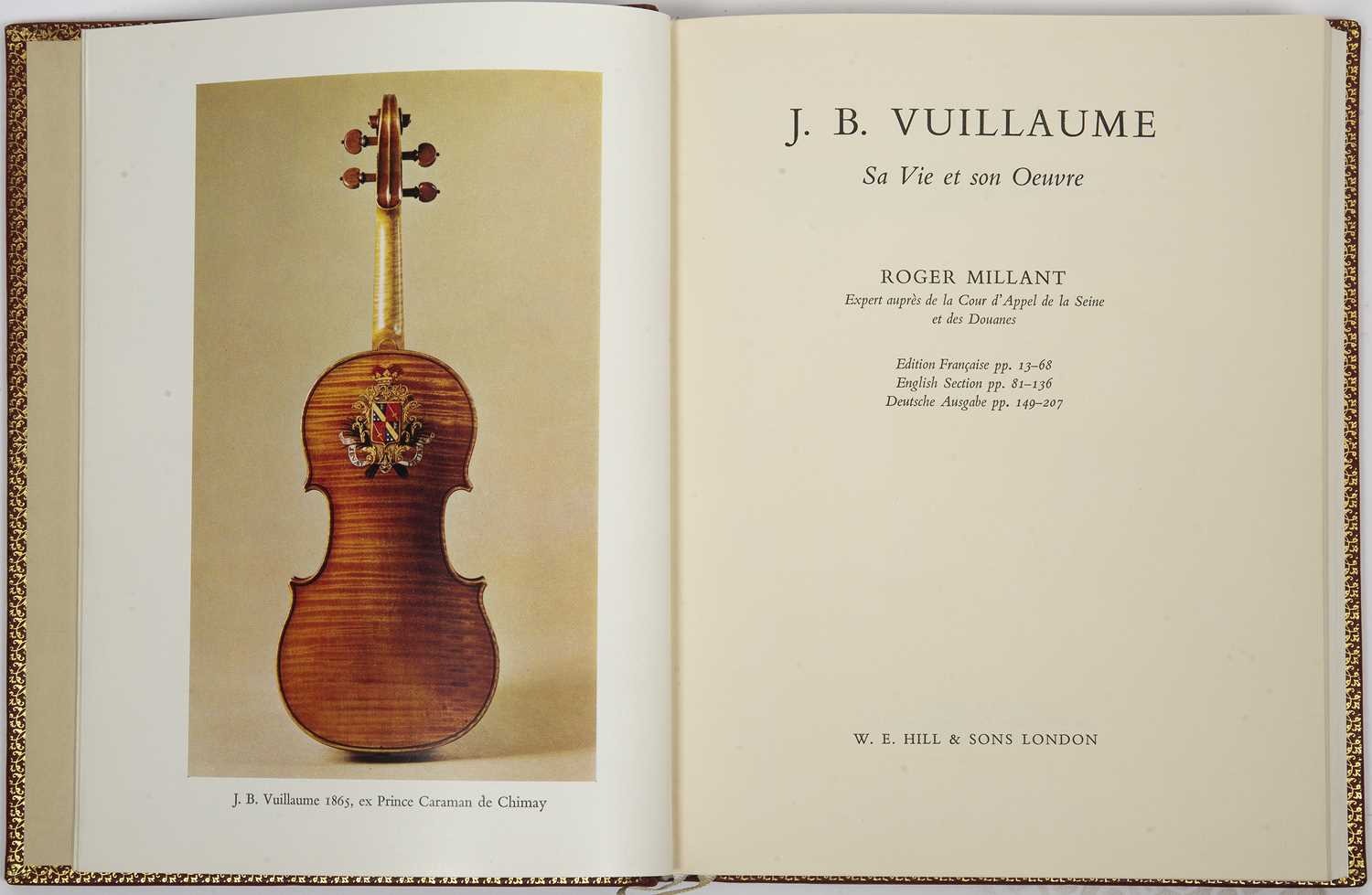 Lot 151 - (Book) Milcant, Roger. 'J.B. Vuillaume, Sa Vie...