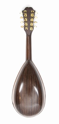 Lot 148 - An Italian mandolin with rosewood back, the...
