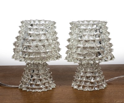 Lot 368 - Barovier & Toso for Murano pair of 'Rostrato'...