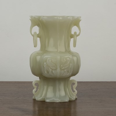 Lot 236 - Jade two handled vase Chinese, mid-20th...