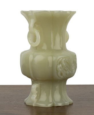 Lot 236 - Jade two handled vase Chinese, mid-20th...
