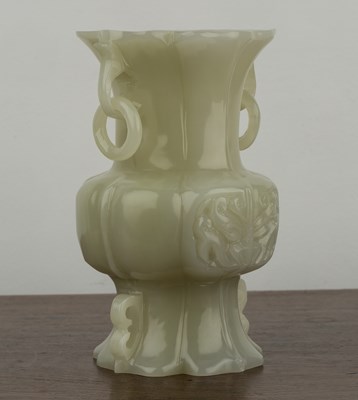 Lot 236 - Jade two handled vase Chinese, mid-20th...