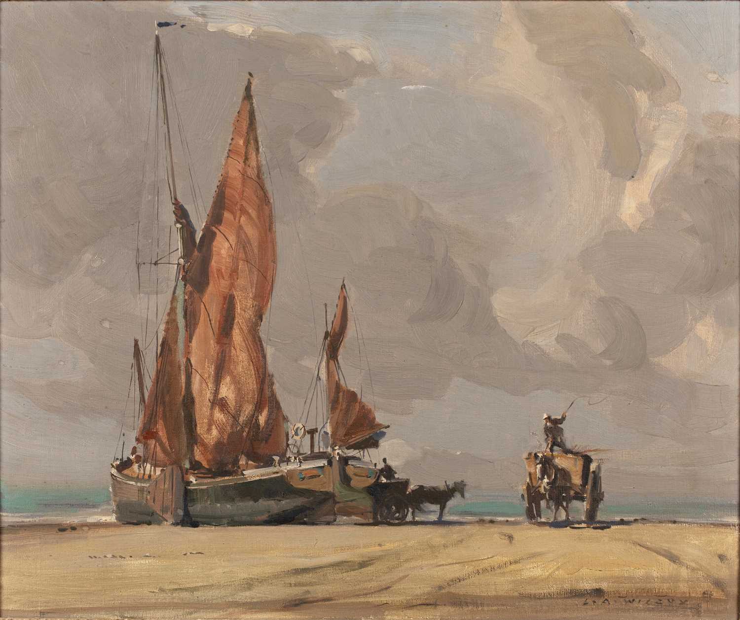 Lot 524 - Leslie Arthur Wilcox (1904-1982) 'On the Beach'...