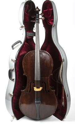 Lot 165 - A 19th century German cello with two piece...