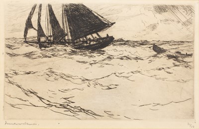 Lot 81 - Frank Weston Benson (1862-1951) 'The Seiner',...