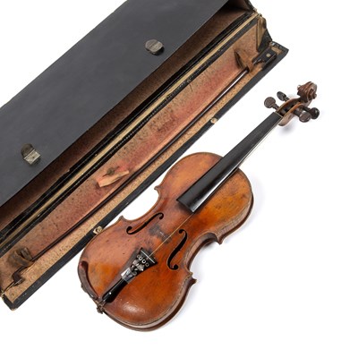 Lot 169 - A mid 19th century German violin, stamped to...