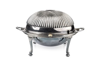 Lot 782 - A Victorian silver plated chafing or bacon...