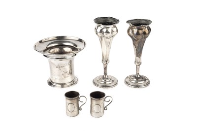 Lot 783 - An Edwardian silver vase, with wide flared rim,...