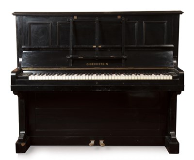 Lot 171 - A.C. Bechstein upright piano in ebonised case,...