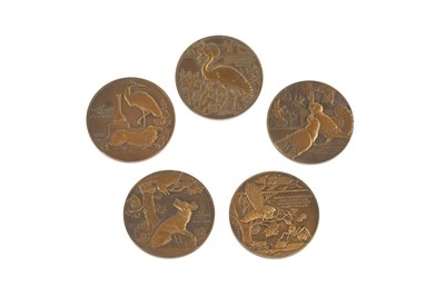 Lot 669 - Jean Vernon (1897-1975) Six Medallions bronze,...