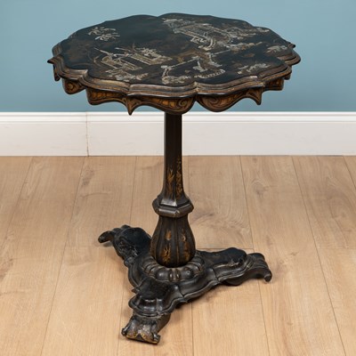 Lot 574 - A Victorian papier-mache occasional table