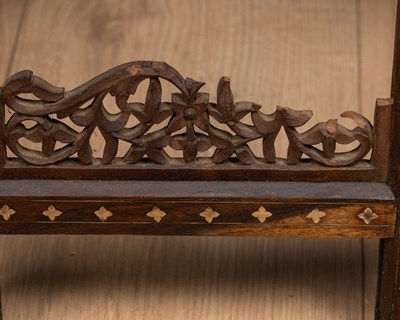 Lot 402 - A late 19th century style Anglo-Indian octagonal folding coffee table