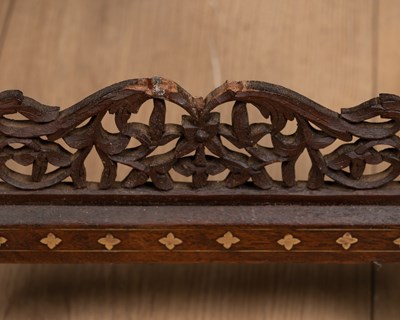 Lot 402 - A late 19th century style Anglo-Indian octagonal folding coffee table