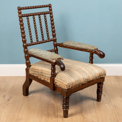 Lot 434 - A 19th century mahogany bobbin chair