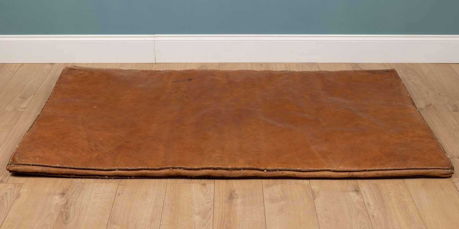 Lot 577 - An antique leather gym mat