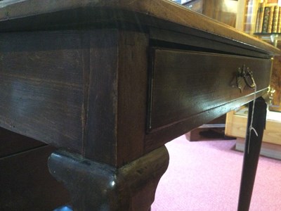 Lot 98 - A Georgian mahogany side table with a single...