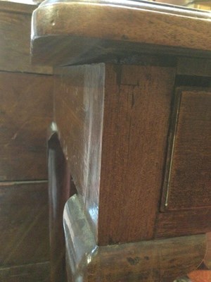 Lot 98 - A Georgian mahogany side table with a single...