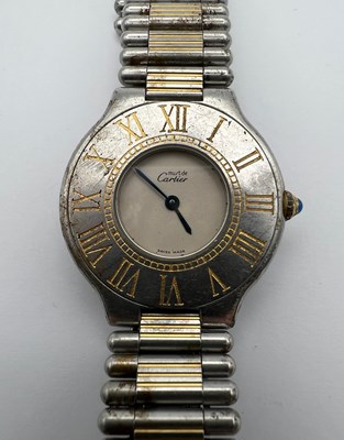 Lot 197 - A stainless steel Must de Cartier 21 bracelet...