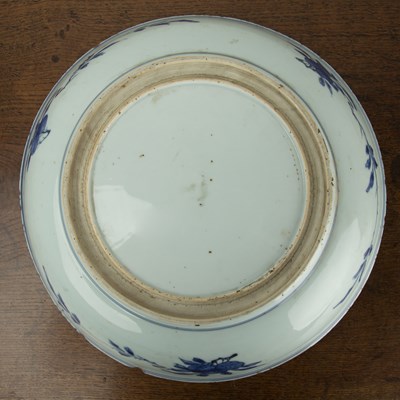 Lot 32 - Blue and white porcelain deep dish Chinese,...