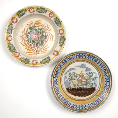 Lot 223 - Two 19th century Spanish tin glazed pottery...