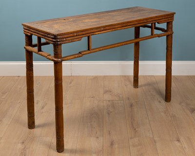 Lot 465 - A Chinese elm side table