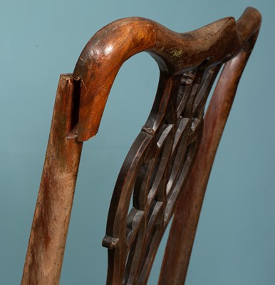 Lot 498 - Six Georgian-style mahogany dining chairs