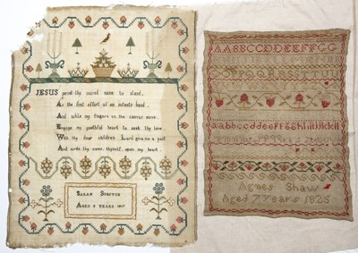 Lot 339 - An early 19th century sampler worked by Sarah...