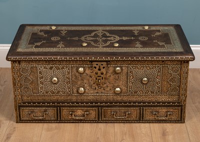 Lot 421 - A Zanzibar style chest